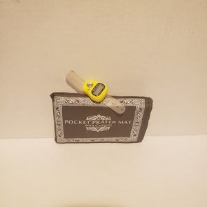 Pocket prayer mat and electronic thikr counter